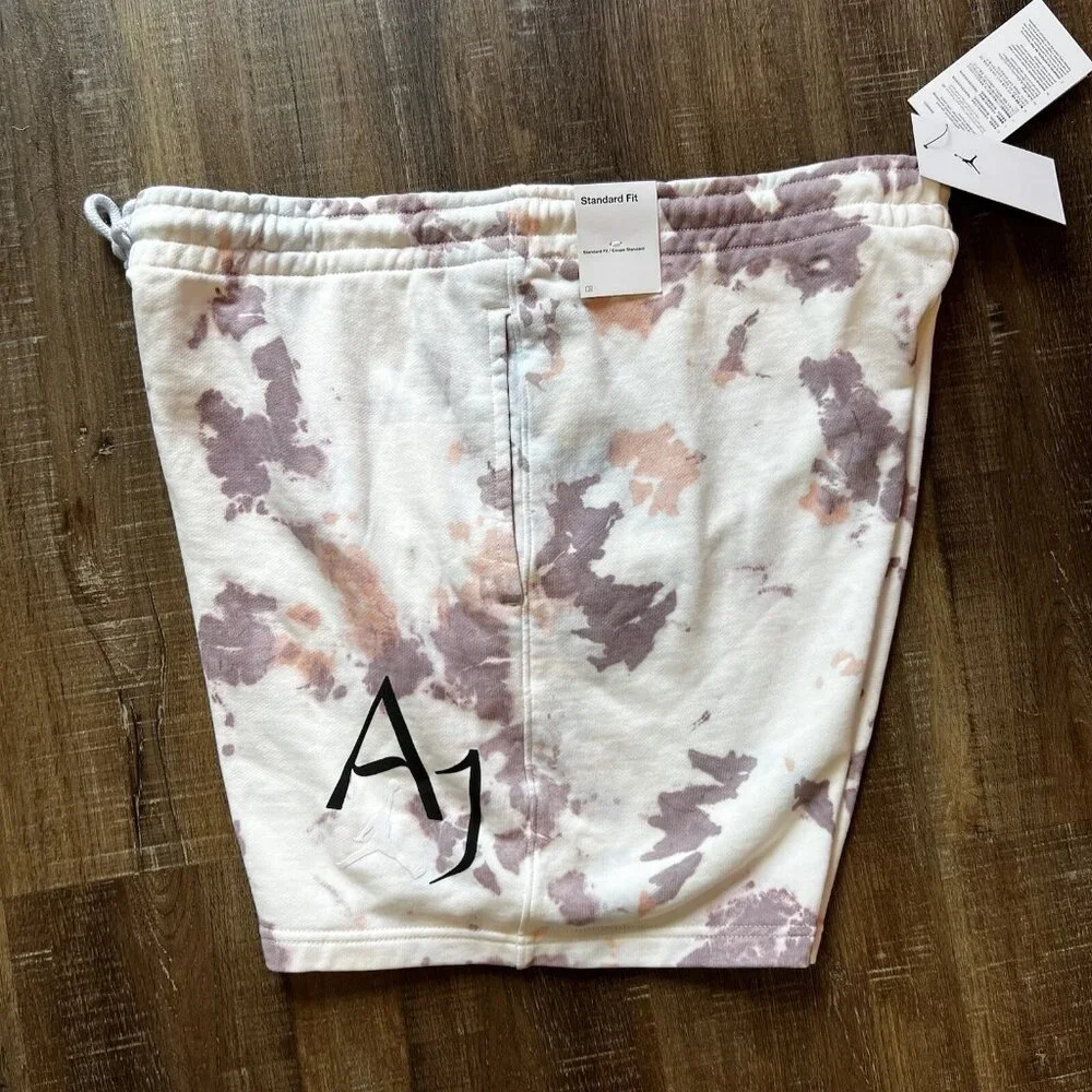 Jordan Shorts Large Mens Sport DNA Purple Black Tie Dye Fleece $60